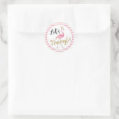 Rond Flamingle ! Sticker Flamant rose (Sac)