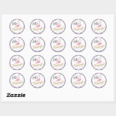 Rond Flamingle ! Sticker Flamant rose (Feuille)
