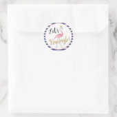 Rond Flamingle ! Sticker Flamant rose (Sac)