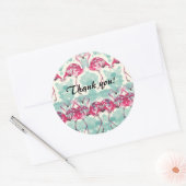 Rond Flamingo Thank you sticker (Enveloppe)