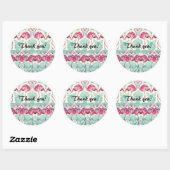 Rond Flamingo Thank you sticker (Feuille)