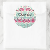 Rond Flamingo Thank you sticker (Sac)