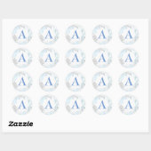 Rond Flèche de neige blanche/bleue - Sticker circulaire (Feuille)