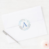 Rond Flèche de neige blanche/bleue - Sticker circulaire (Enveloppe)