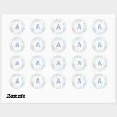 Rond Flèche de neige blanche/bleue - Sticker circulaire (Feuille)