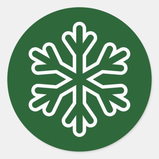 Rond Flèche de neige verte et blanche - Sticker circula (Devant)