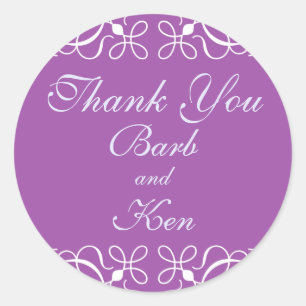 Rond Flèches en Merci violet Sticker