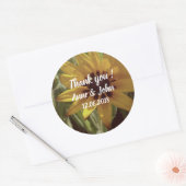 Rond Fleur jaune, Sticker Merci (Enveloppe)