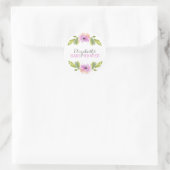Rond Fleurs broyées | Sticker Baby shower aquarelle (Sac)