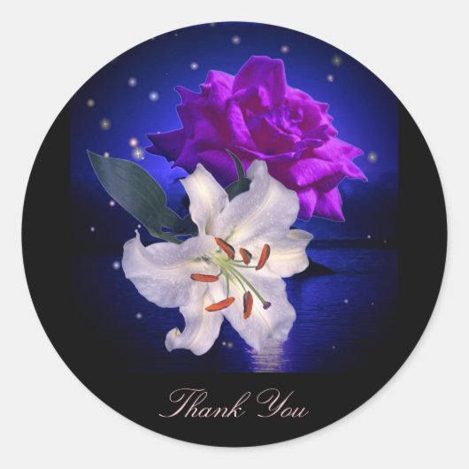 Rond Fleurs magiques - Sticker Merci (Devant)