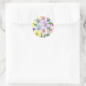Rond Fleurs Pastel - Sticker (Sac)