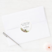 Rond Floral et huile | Sticker pour savon (Enveloppe)
