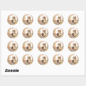 Rond Floral Kitten Sticker Sheet (Feuille)