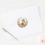 Rond Floral Kitten Sticker Sheet (Enveloppe)