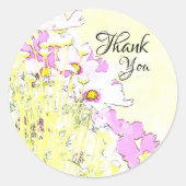 Rond Floral Monogram Sticker (Devant)