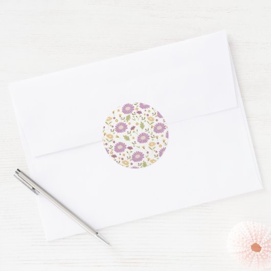 Rond Floral Sticker (Enveloppe)