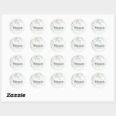 Rond Floral Stripe Leaf Purim Sticker (Feuille)