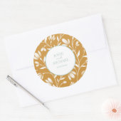 Rond Floral Wedding Sticker (Enveloppe)