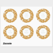 Rond Floral Wedding Sticker (Feuille)