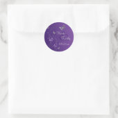 Rond Flore violette et argentée avec Sticker à papillon (Sac)
