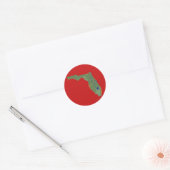 Rond Florida Map Sticker (Enveloppe)