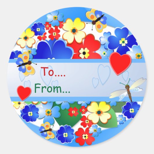 Rond Flower Garden ~ Gift Sticker # 2 (Devant)