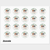 Rond Football Anniversaire Party Classic Round Sticker (Feuille)
