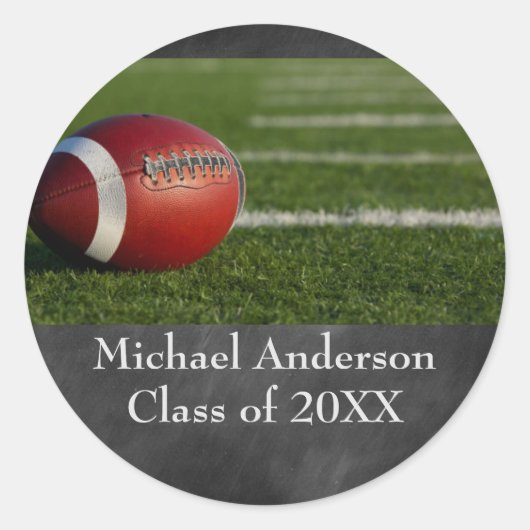 Rond Football sur Chalkboard - Sticker Graduation (Devant)