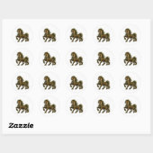 Rond Forest Guardian Horse Sticker (Feuille)