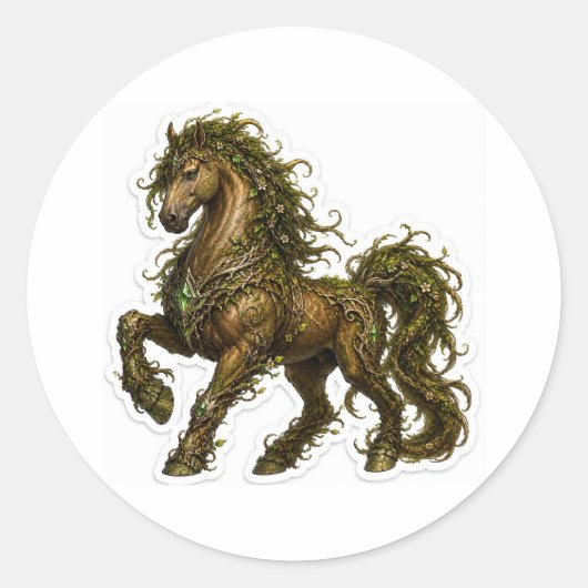 Rond Forest Guardian Horse Sticker (Devant)