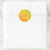 Rond Fresh & Juicy Orange slice Typography Sticker (Sac)