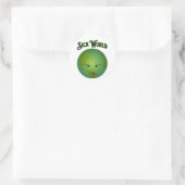 Rond Frown World - Sick World - Sticker (Sac)