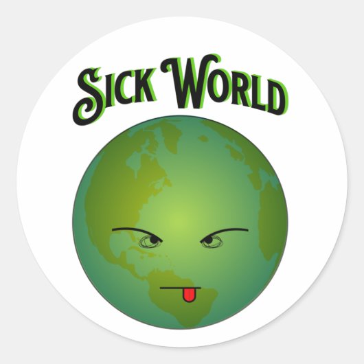 Rond Frown World - Sick World - Sticker (Devant)