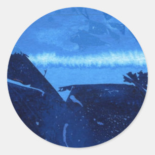 Rond "Frozen Ridge #2" Sticker abstrait Design
