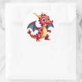 Rond Fun Cartoon Dragon Sticker  (Sac)