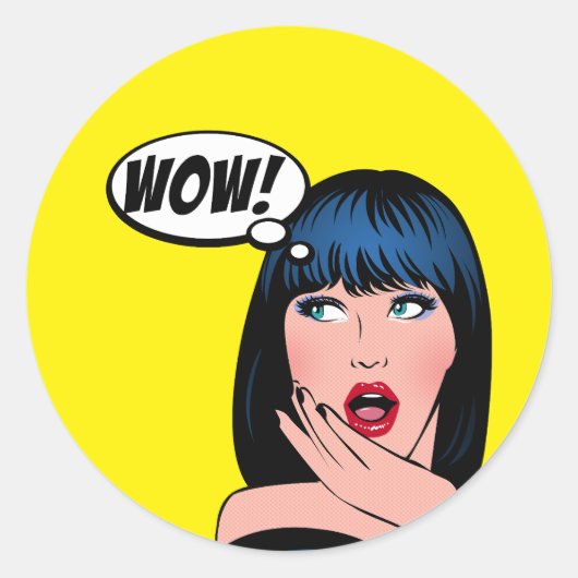 Rond Fun sticker in pop art style (Devant)