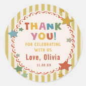 Rond Fun To Be One! Birthday Party Sticker  (Devant)