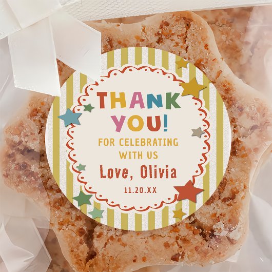 Rond Fun To Be One! Birthday Party Sticker 