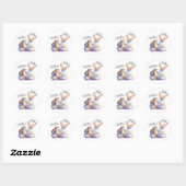 Rond Funny Bunny sticker –Is someone watching me? (Feuille)