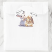 Rond Funny Bunny sticker – Sleep Mode vs Default (Sac)