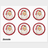 Rond Funny Père Noël 2 ~ Sticker (Feuille)