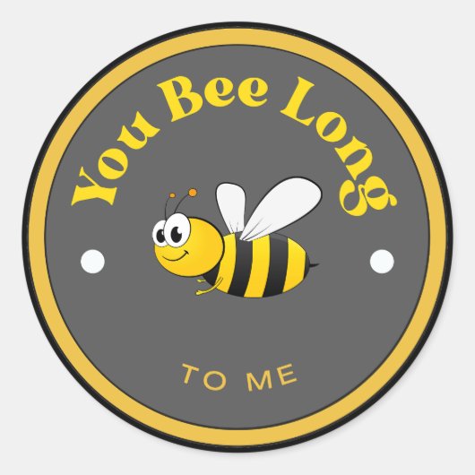 Rond FUNNY ! Sticker - Tu Es Long Pour Moi - Abee (Devant)