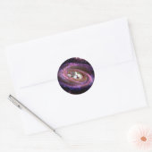Rond Galaxy Space Cats LOL Funny Sticker (Enveloppe)