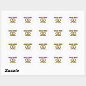 Rond Game Over Married Funny Sticker (Feuille)
