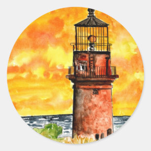 Rond gay head phare marthas vignoble Sticker