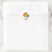 Rond Gay Pride Mushroom Sticker (Sac)