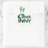 Rond Geek Dans NY Grand Sticker (Sac)