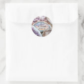 Rond Geode Crystal Wedding Personalized Sticker (Sac)
