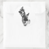 Rond German Shepherd Charcoal 2 - Sticker (Sac)