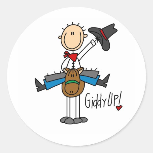 Rond Giddy Up ! Sticker à bascule pour cow-boy (Devant)